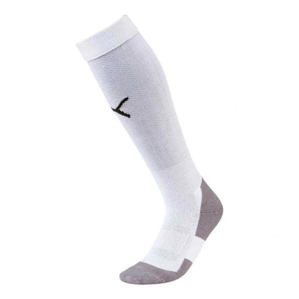 Childrens/Kids Liga Core Football Socks (White/Grey)