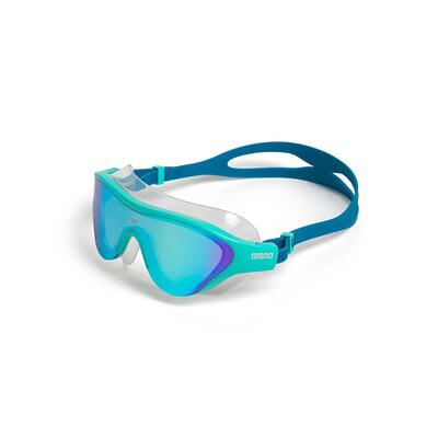 Arena one mask gespiegelde zwembril – lichtgroen/zwart/geel