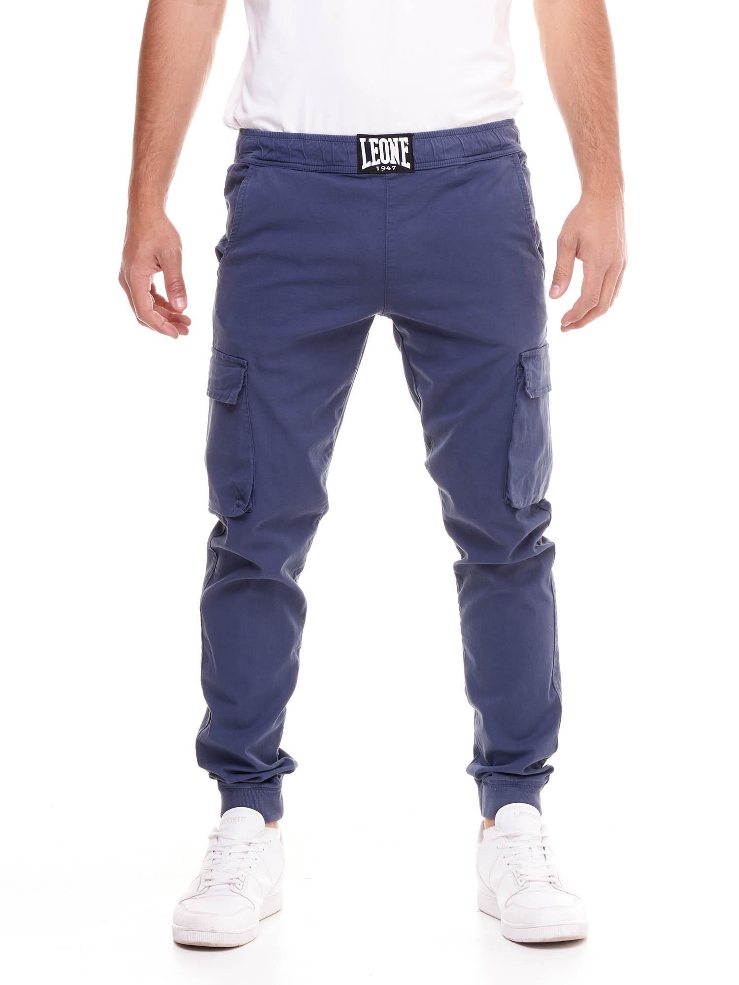 Pantaloni cargo minimalisti pentru bărbați cu manșete elastice