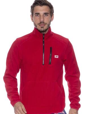 Herenjack met hoge kraag en halve ritssluiting uit de micro polar-collectie.