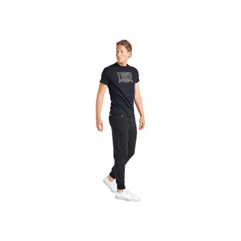 Tricou bărbătesc cu mânecă scurtă și logo mare, ediție aurie