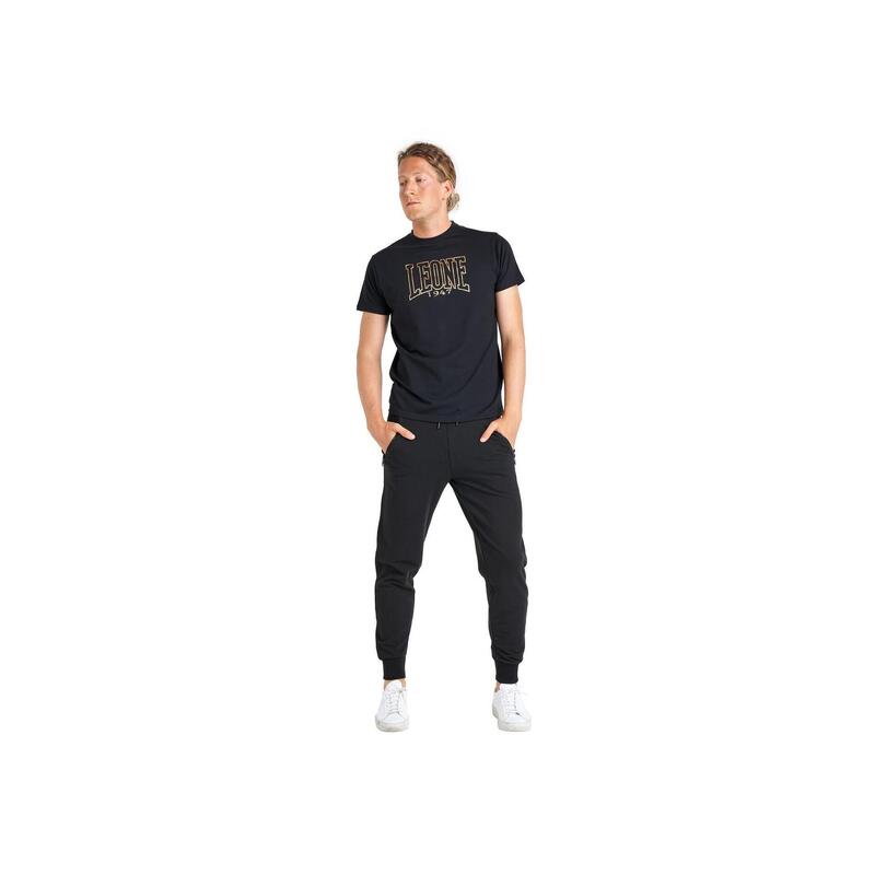 Tricou bărbătesc cu mânecă scurtă și logo mare, ediție aurie