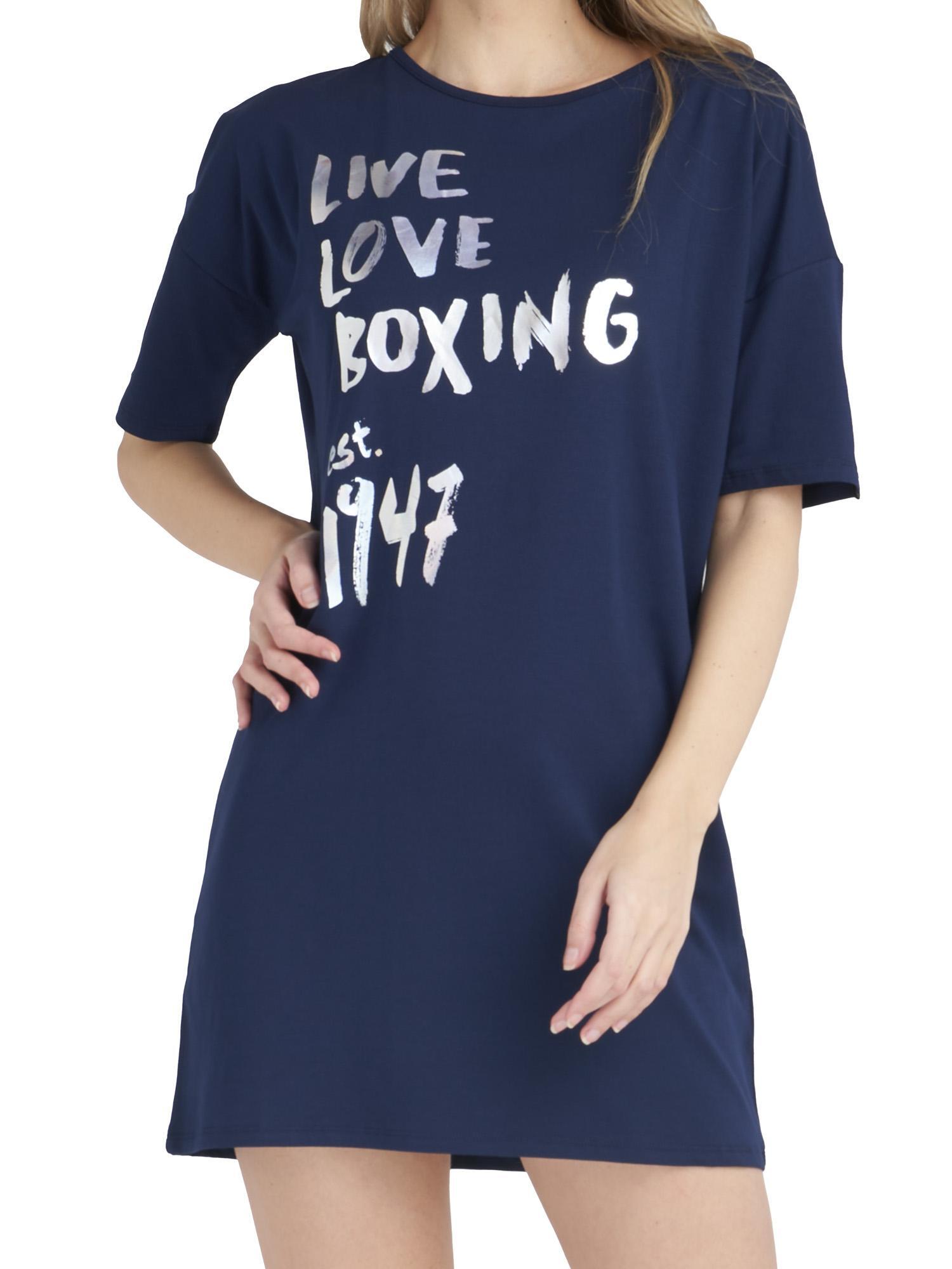 Glitzerndes kurzärmeliges Maxi-T-Shirt für Damen 5/5