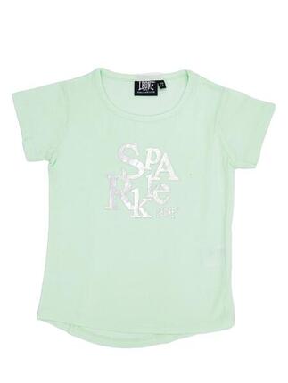 T-shirt fille pailleté manches courtes