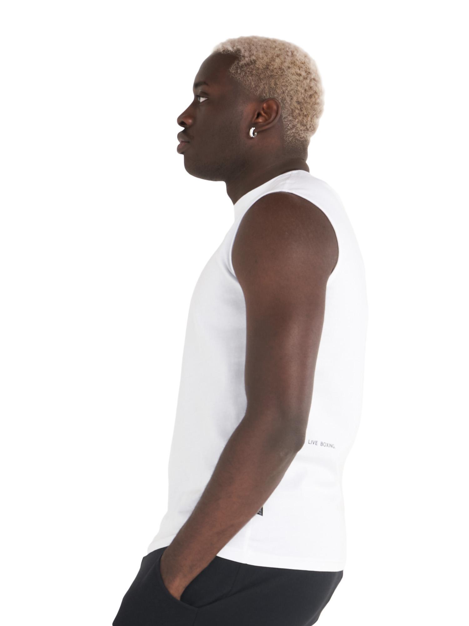 Minimalistisches ärmelloses Herren-T-Shirt aus Bio-Baumwolle 3/5