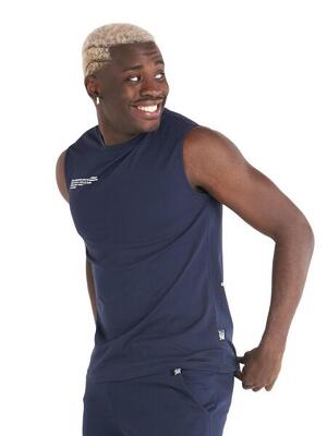 T-shirt smanicata in cotone organico da uomo Minimal