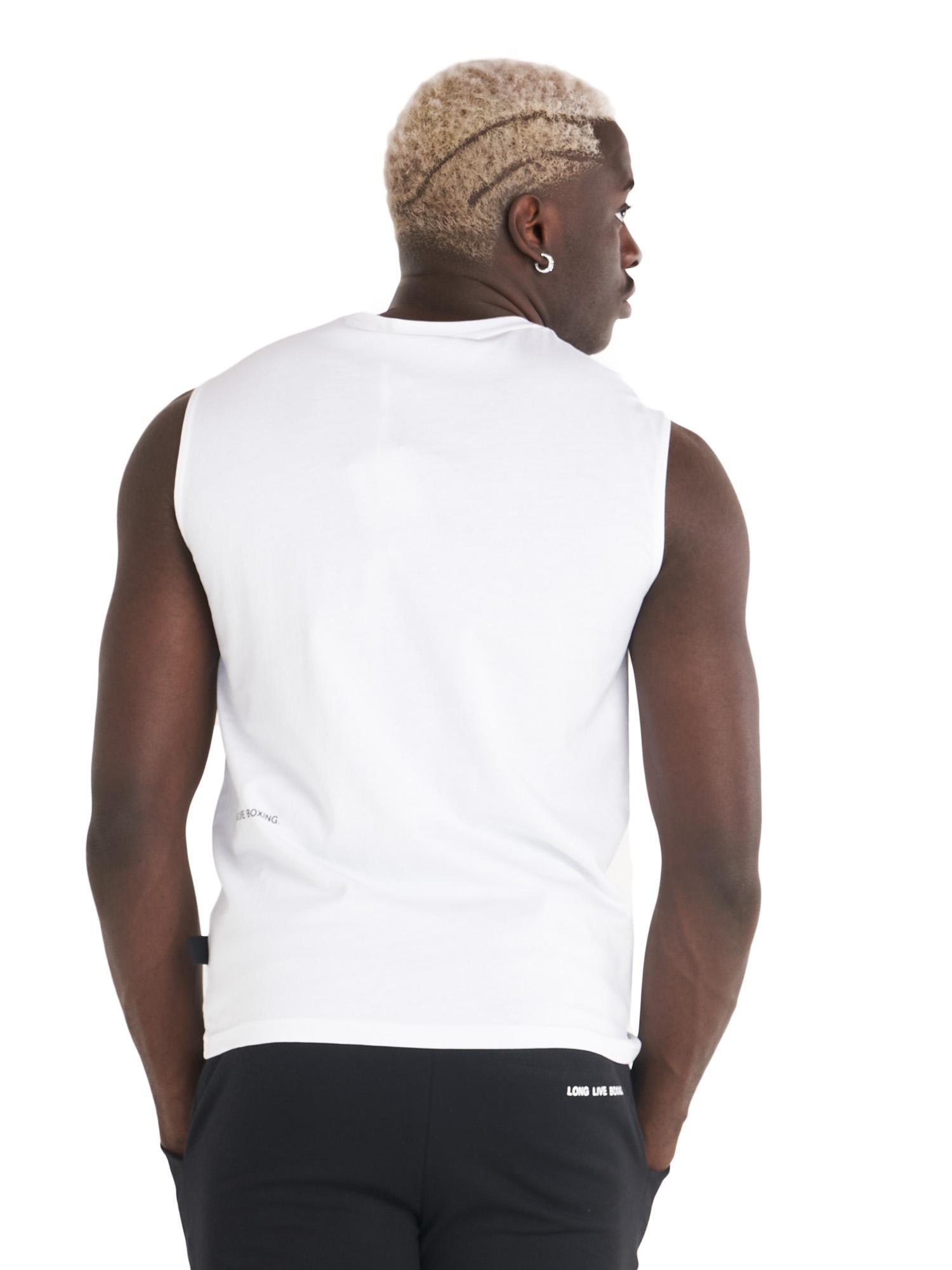 Minimalistisches ärmelloses Herren-T-Shirt aus Bio-Baumwolle 4/5