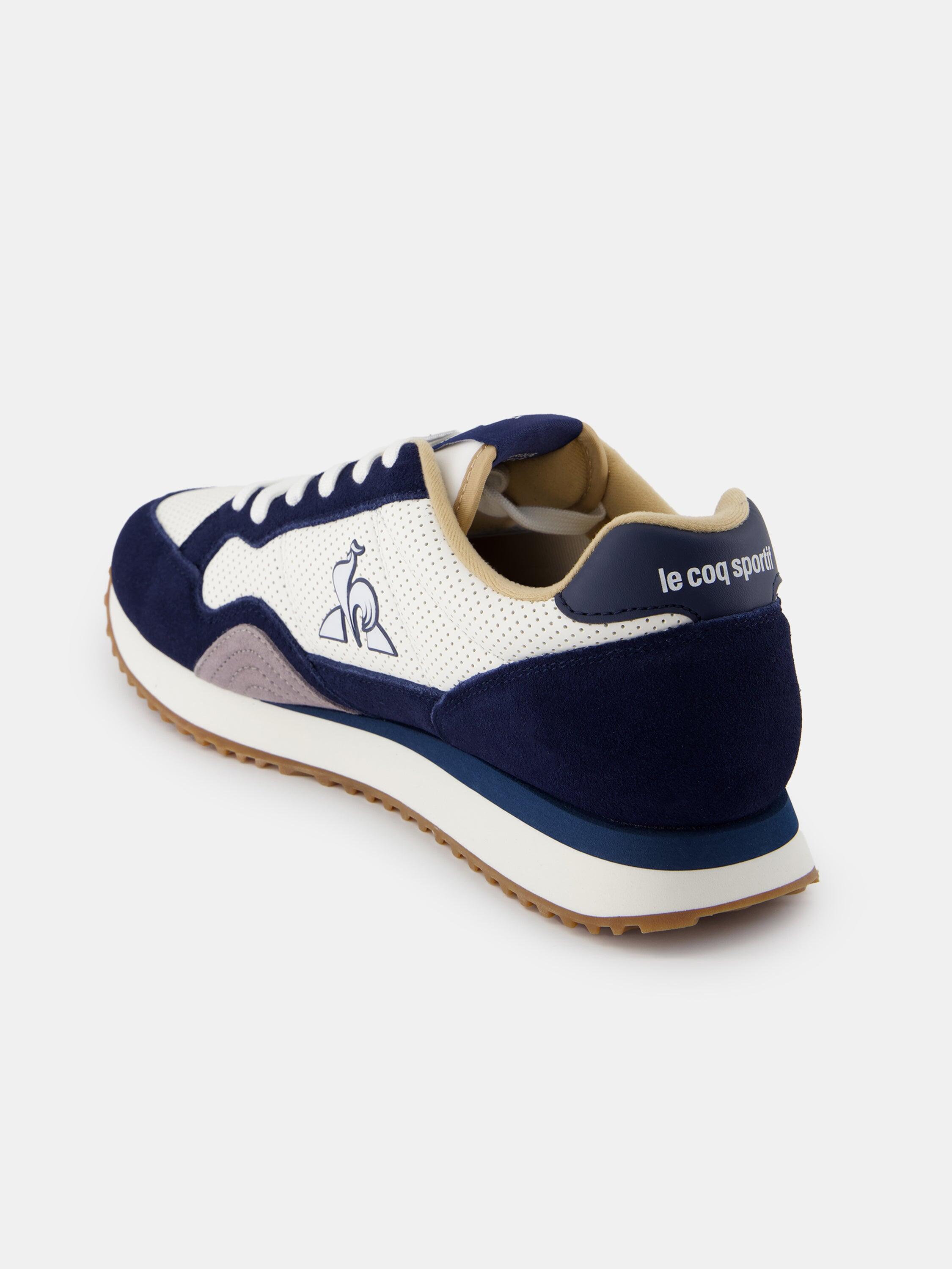 Sneakers rétro-running en cuir perforé et suede Jet Star 3/4