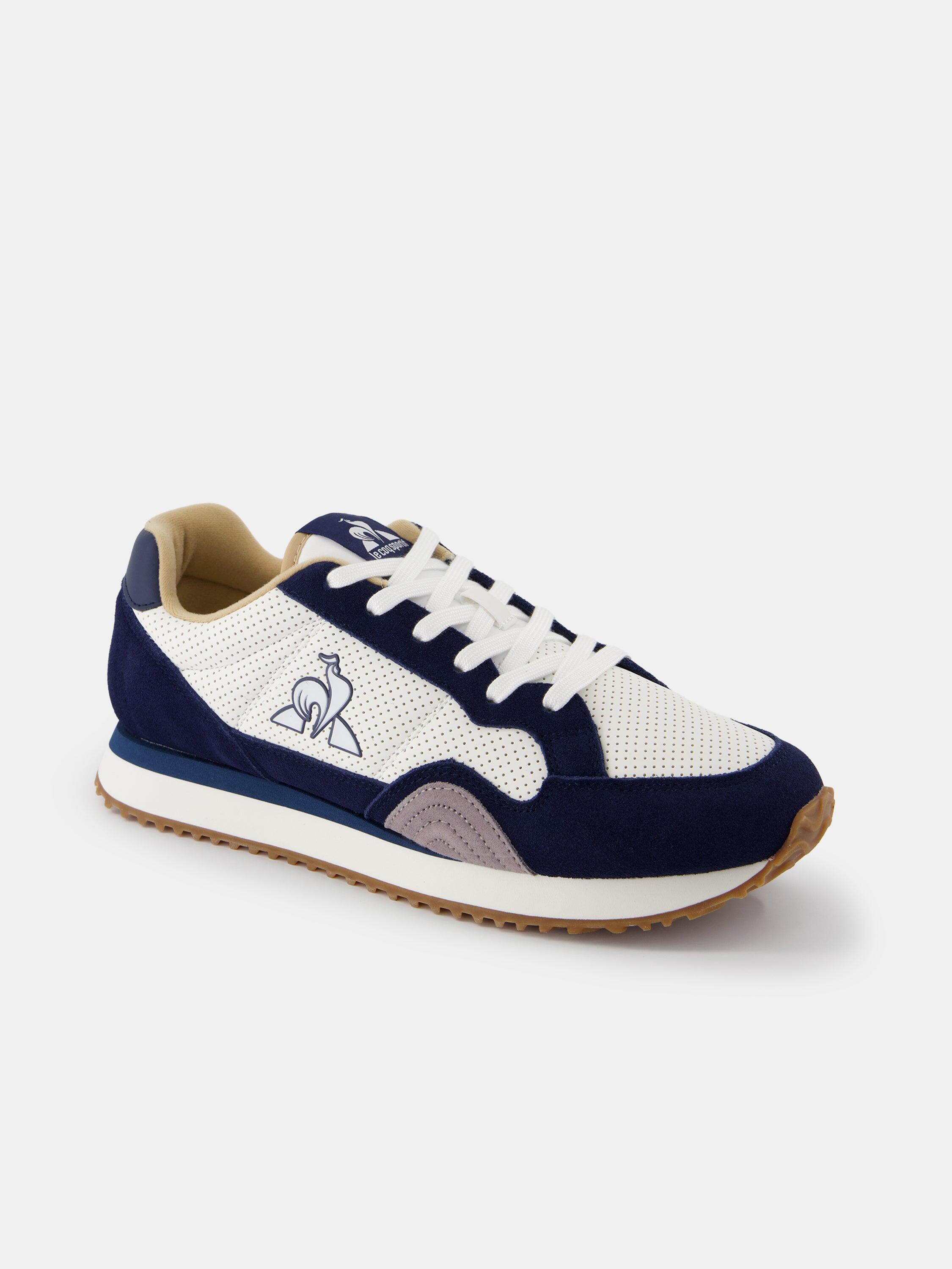 Sneakers rétro-running en cuir perforé et suede Jet Star 2/4