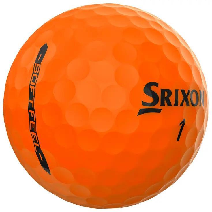 Boîte de 12 Balles de Golf Srixon Soft Feel Brite Orange New 3/4