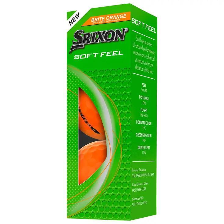 Boîte de 12 Balles de Golf Srixon Soft Feel Brite Orange New 2/4