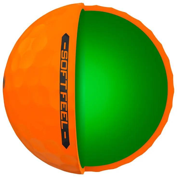 Boîte de 12 Balles de Golf Srixon Soft Feel Brite Orange New 4/4