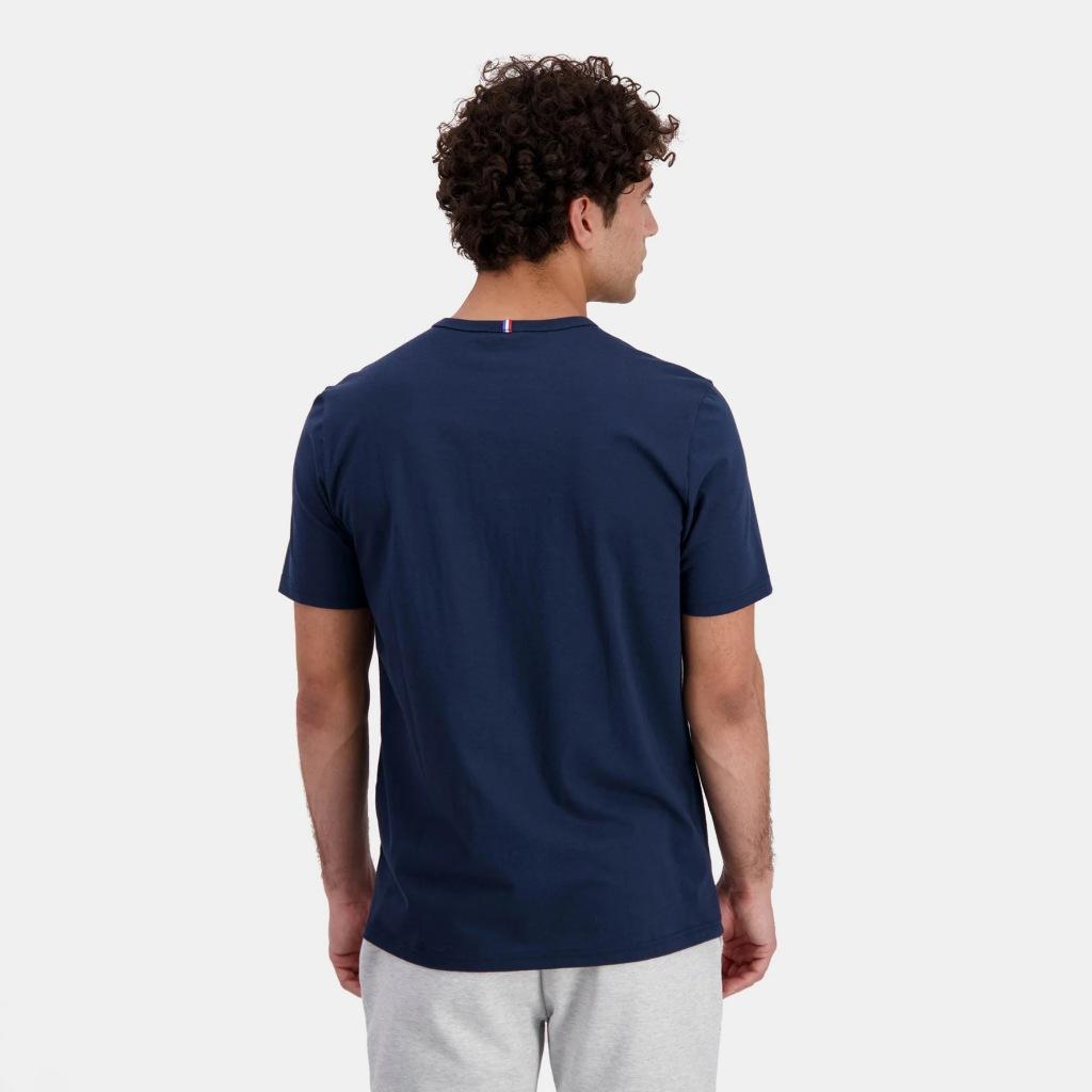 T-shirt Le Coq Sportif Modell Ess Tee Ss N Farbe Blau 3/5