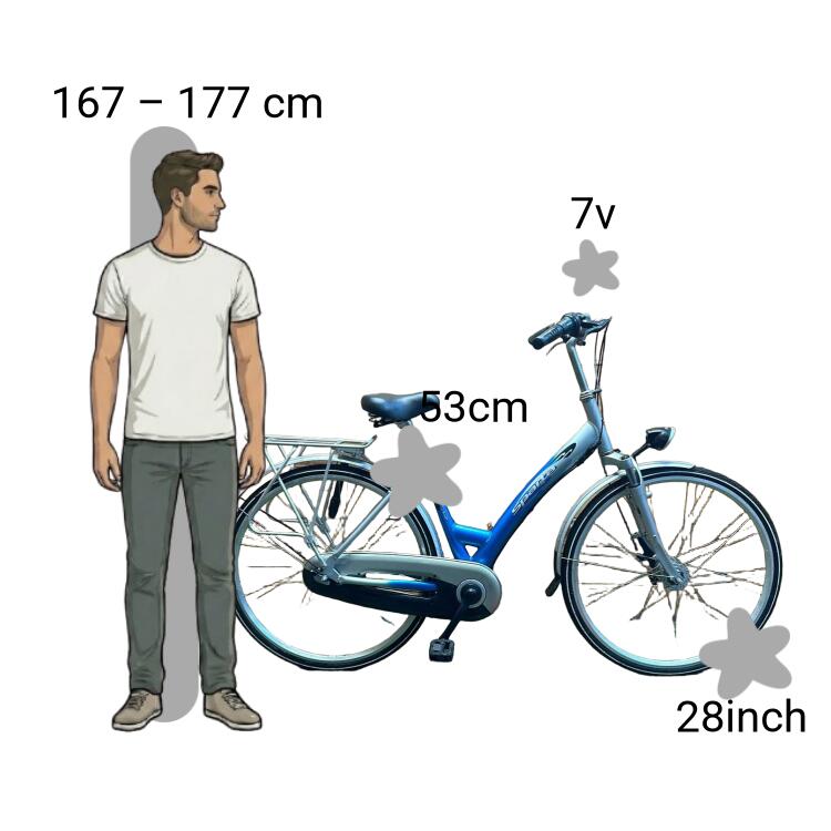 Bicicleta usada Sparta Hermes 7v 28inch 53cm 2/4