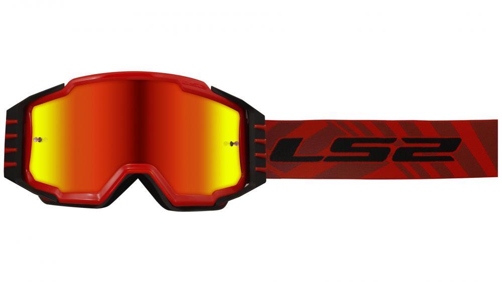 LS2 lunettes cross "Charger Pro" en rouge, protection 100% UVA et UVB 2/2