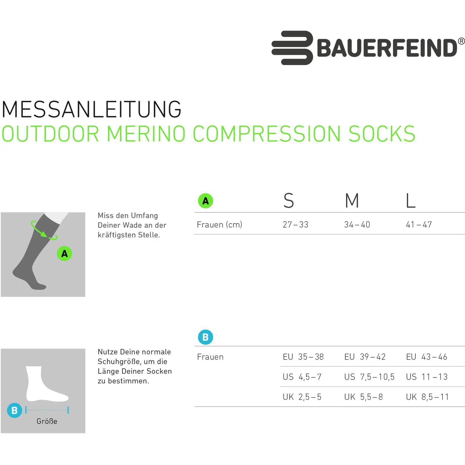 Meias de compressão em merino para mulher Bauerfeind 2/7