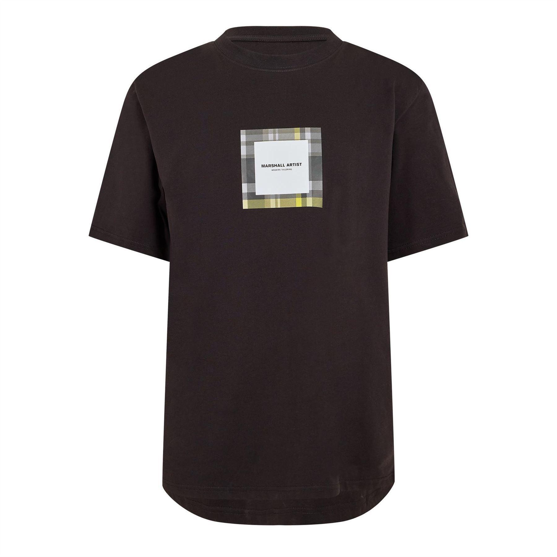 Marshall Artist Mens Plaid Logo Jersey Regular T-Shirt