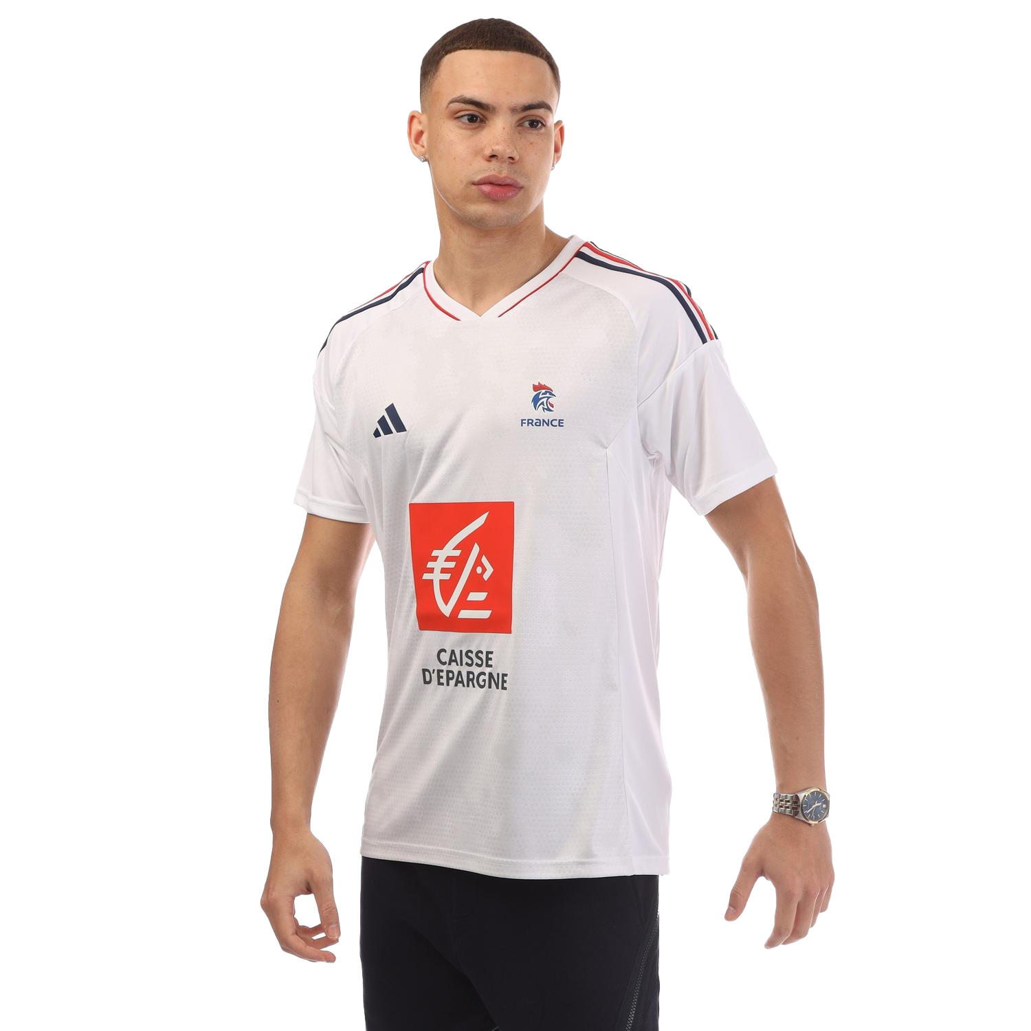 Adidas Mens France V Neck Regular Football Jersey