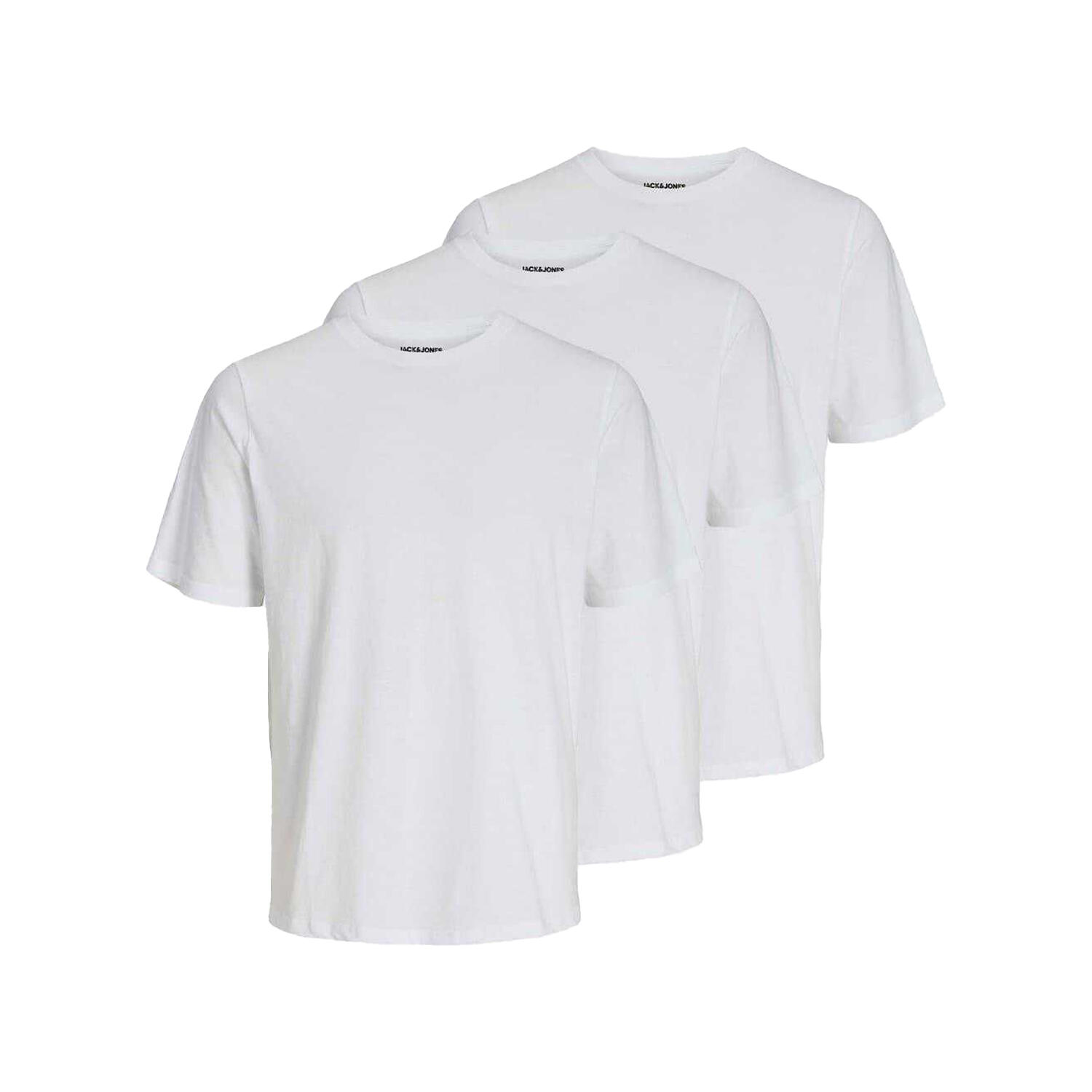 Jack And Jones Mens Jersey Crew Neck Short-Sleeved T-Shirt (Pack of 3)