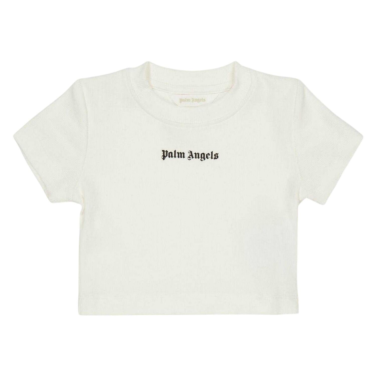 Palm Angels Childrens/Kids Logo Cropped Regular T-Shirt