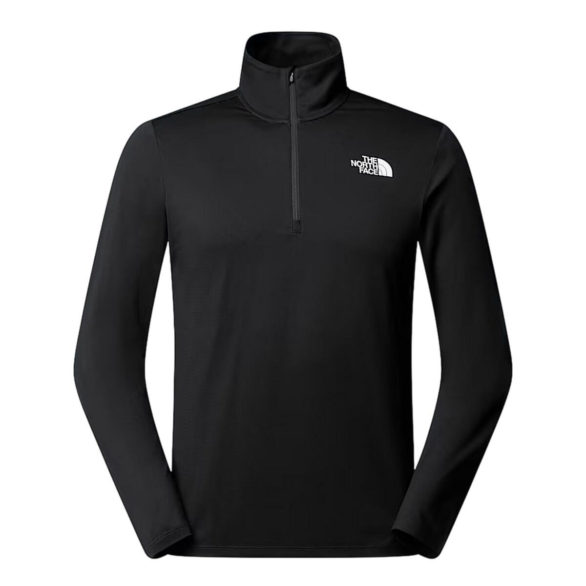 The North Face Mens Logo Quarter Zip Long-Sleeved T-Shirt