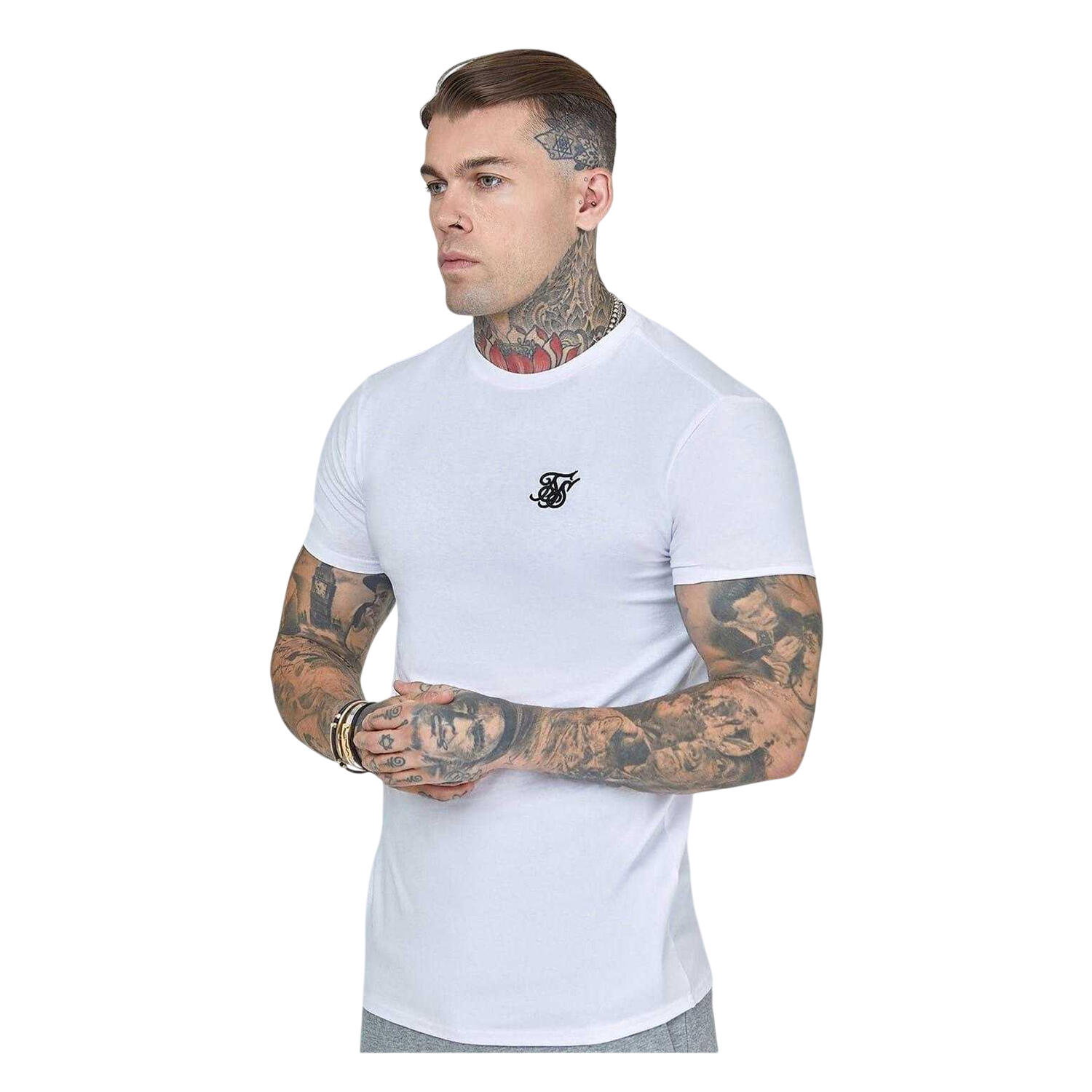 SikSilk Mens Essentials Casual T-Shirt