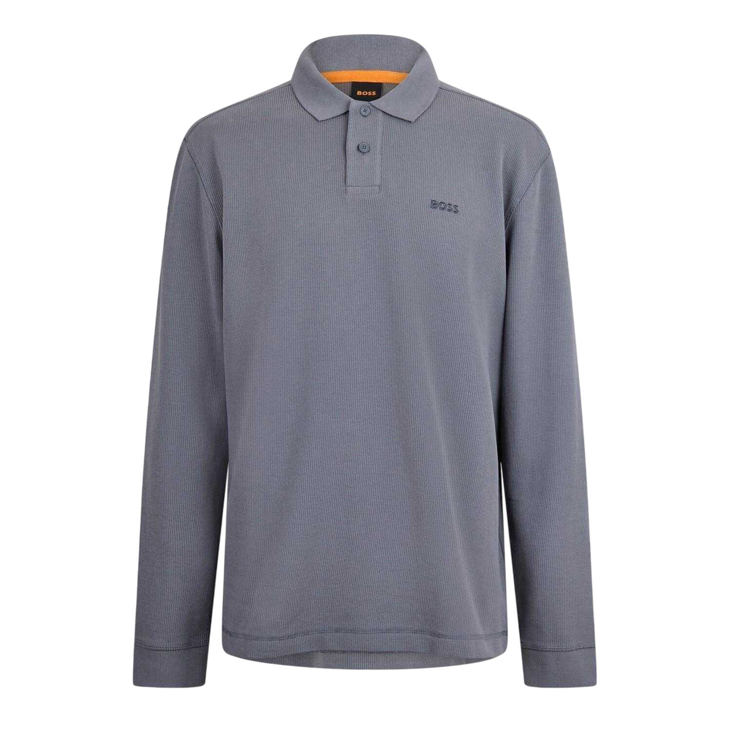 Boss Mens Collared Long-Sleeved Polo Shirt