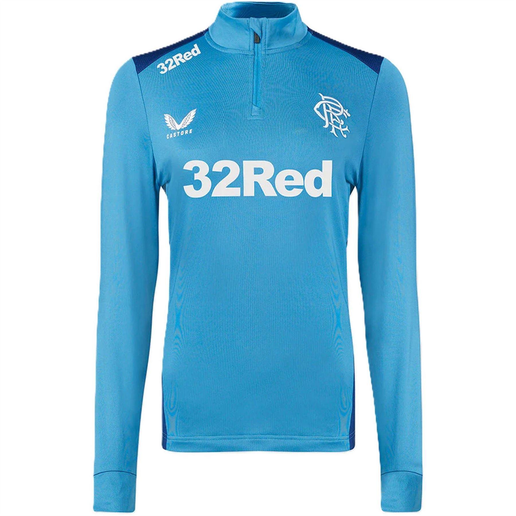 Castore Unisex Adult 2023/2024 Rangers FC Quarter Zip Training Midlayer