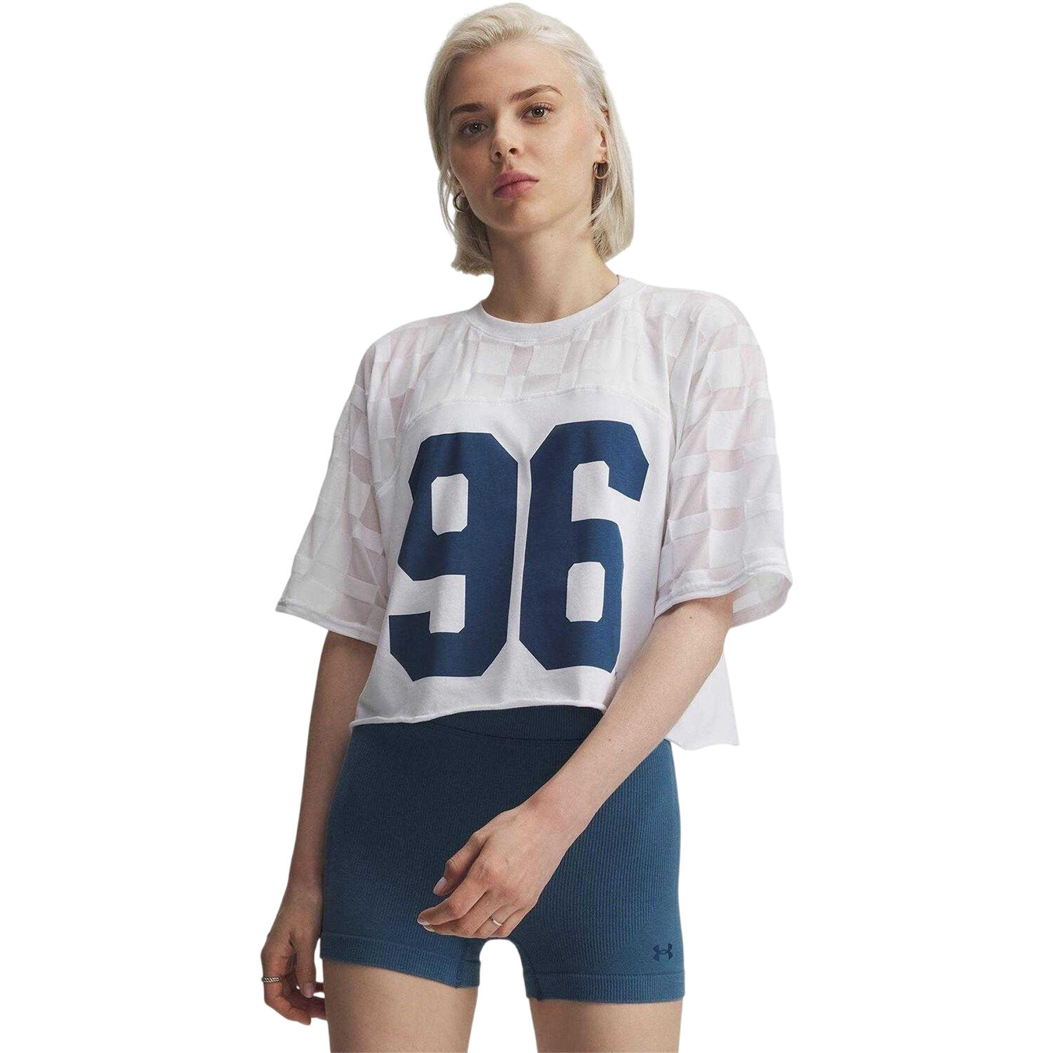Under Armour Womens/Ladies Burnout 96 Checkered Regular Crop T-Shirt