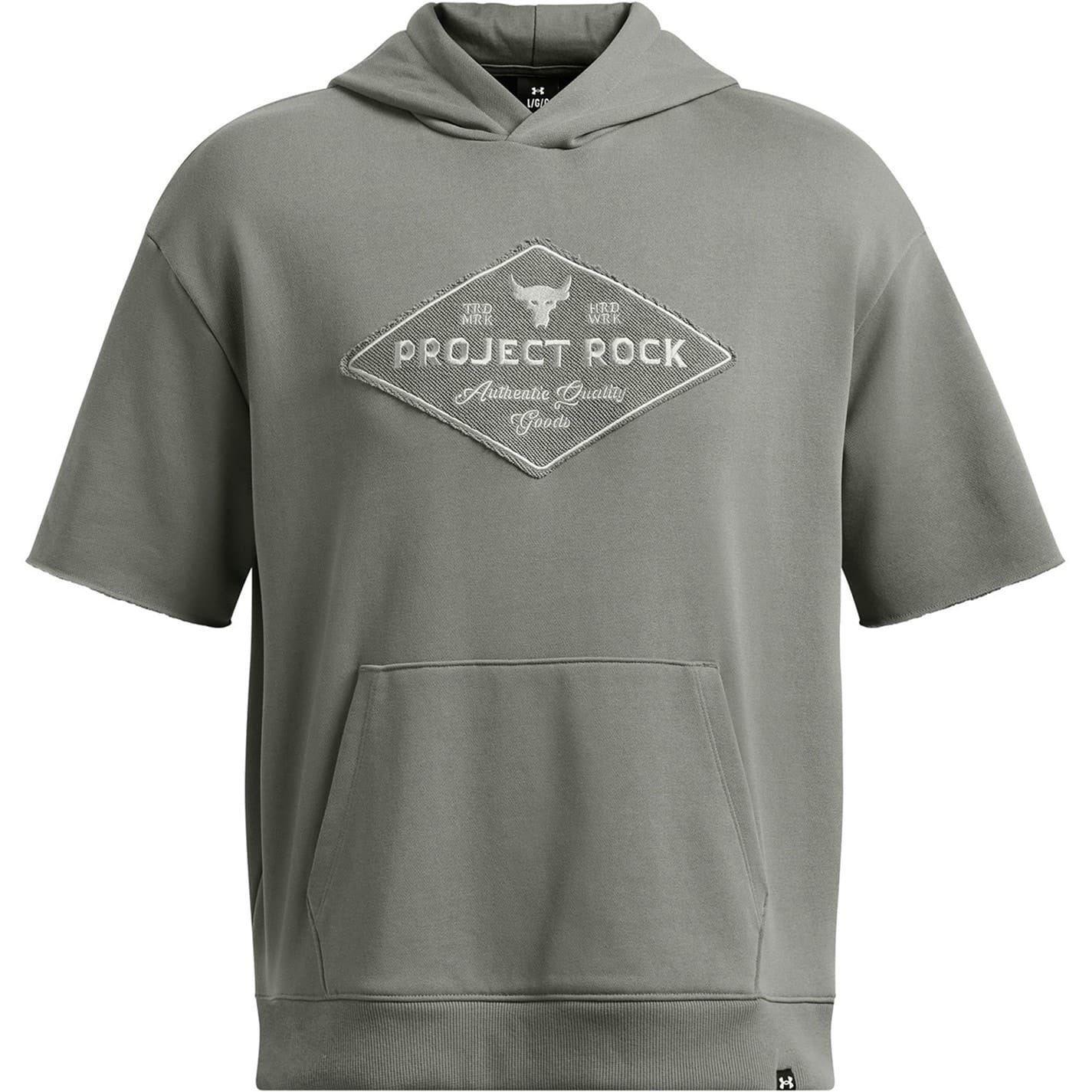 Under Armour Mens Project Rock Graphic Print Relaxed Fit Drawstring Hoodie