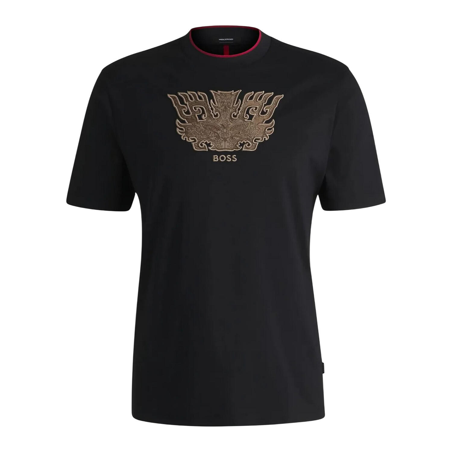 Boss Mens Embroidered Logo Crew Neck T-Shirt