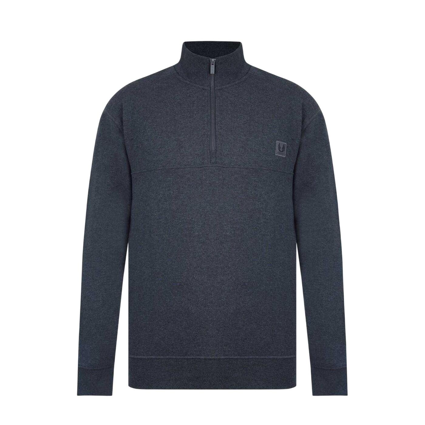 Firetrap Mens Zip Neck Long-Sleeved Sweatshirt