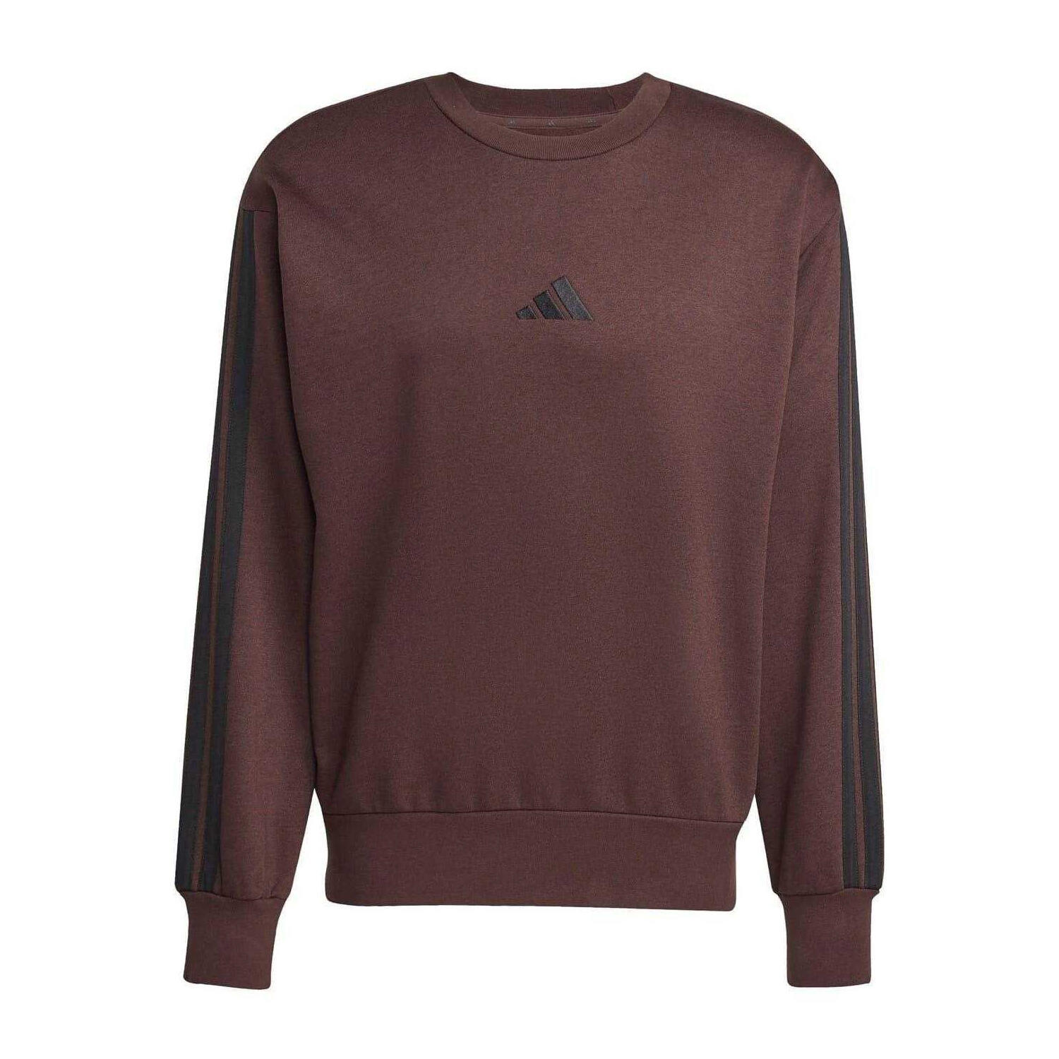 Adidas Mens Essentials 3 Stripes Fleece Sweatshirt