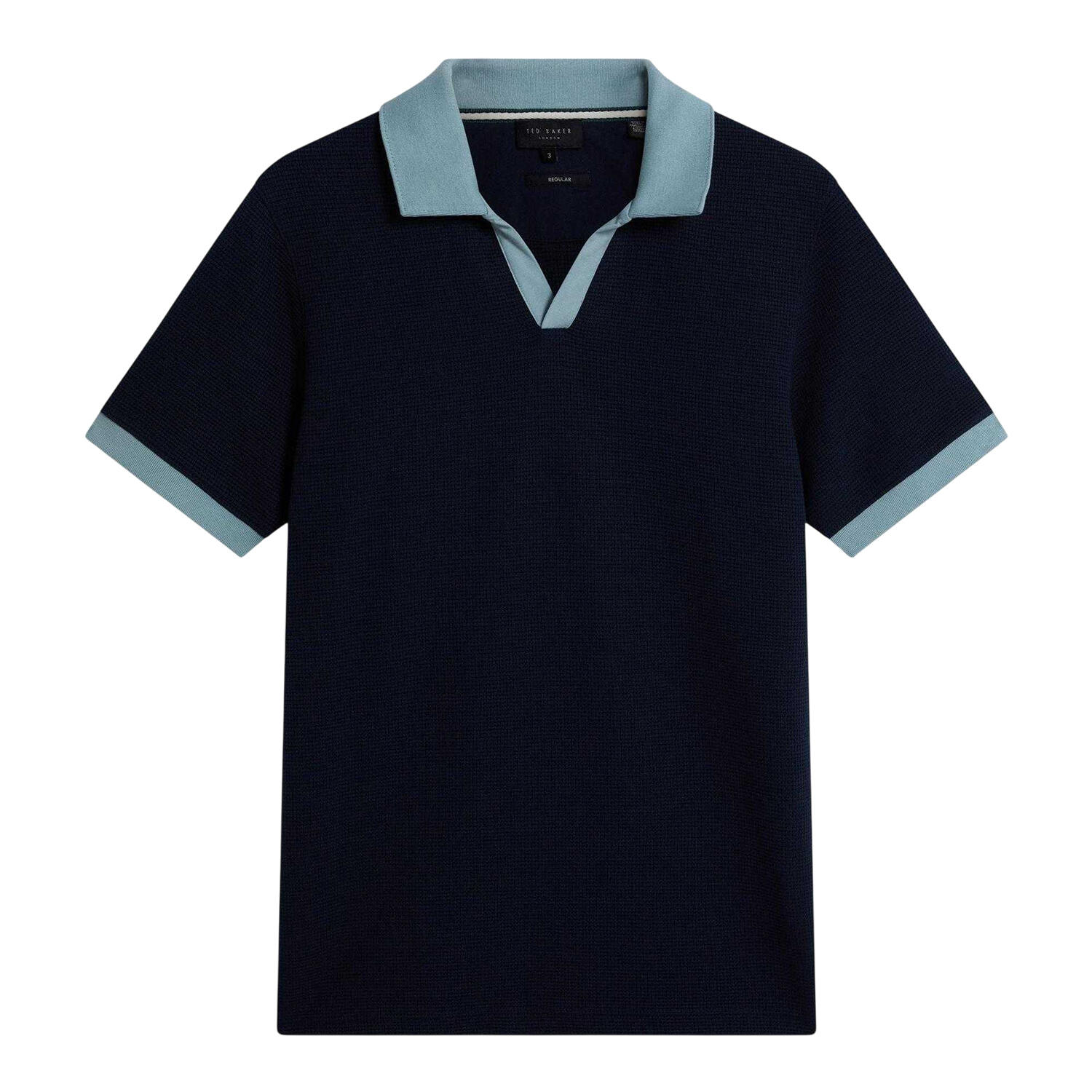 Ted Baker Mens Waffle Short-Sleeved Polo Shirt