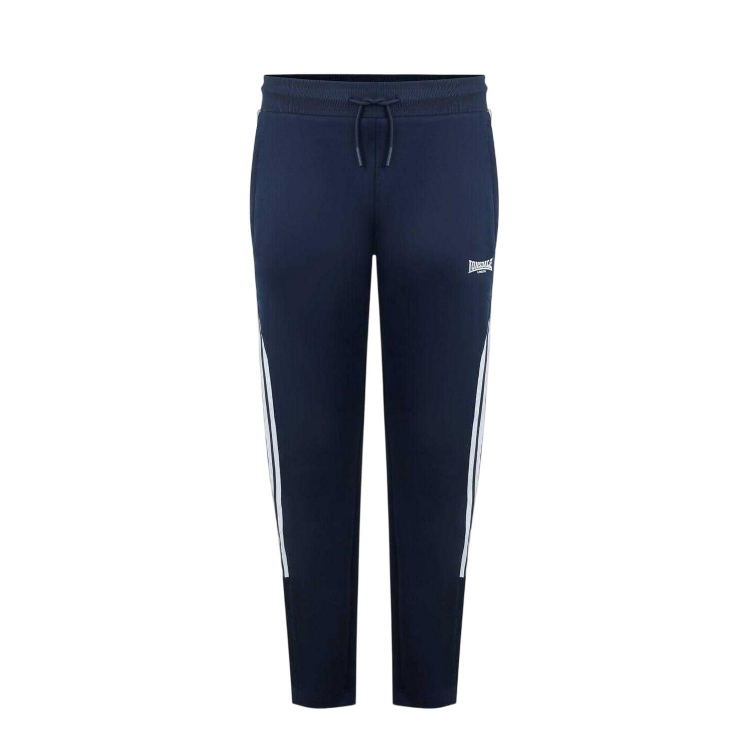 Lonsdale Mens Striped Tapered Jogging Bottoms