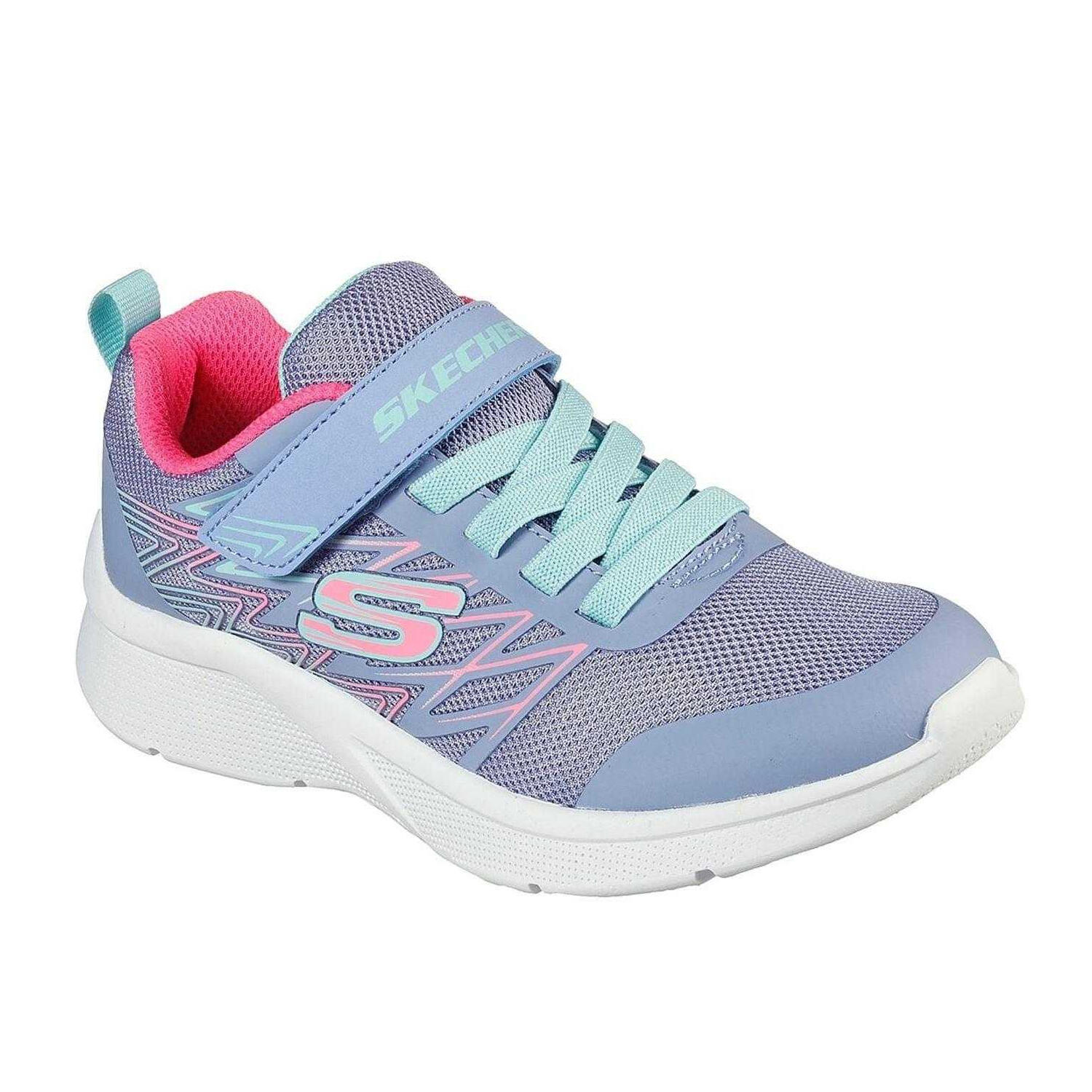 Skechers Girls Microspec Logo Mesh Trainers
