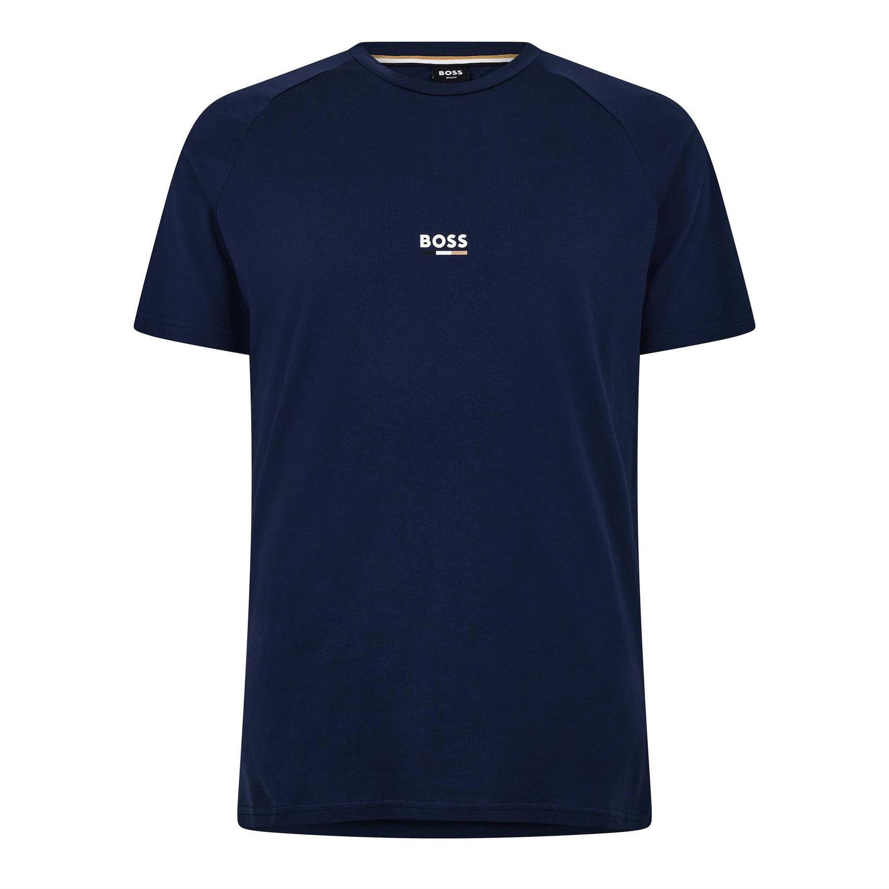 Boss Mens Logo Slim Raglan T-Shirt