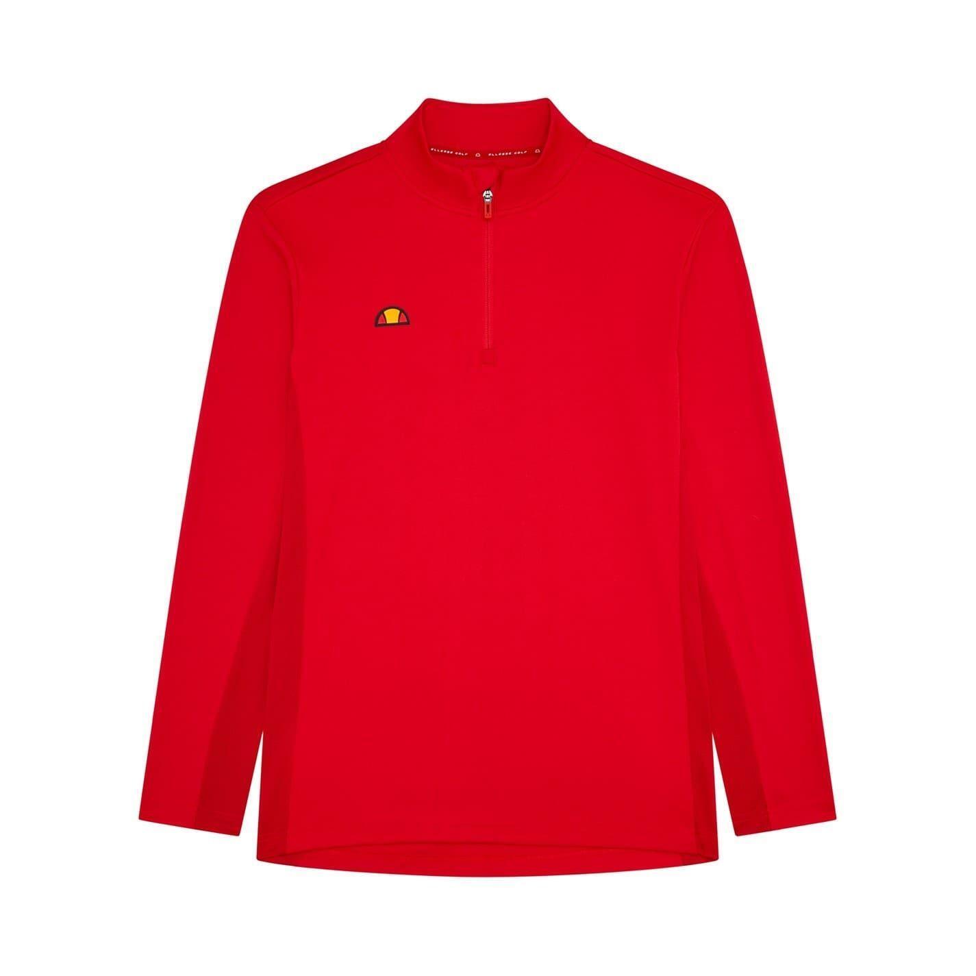 Ellesse Mens Zip Neck Long-Sleeved Golf Sweatshirt