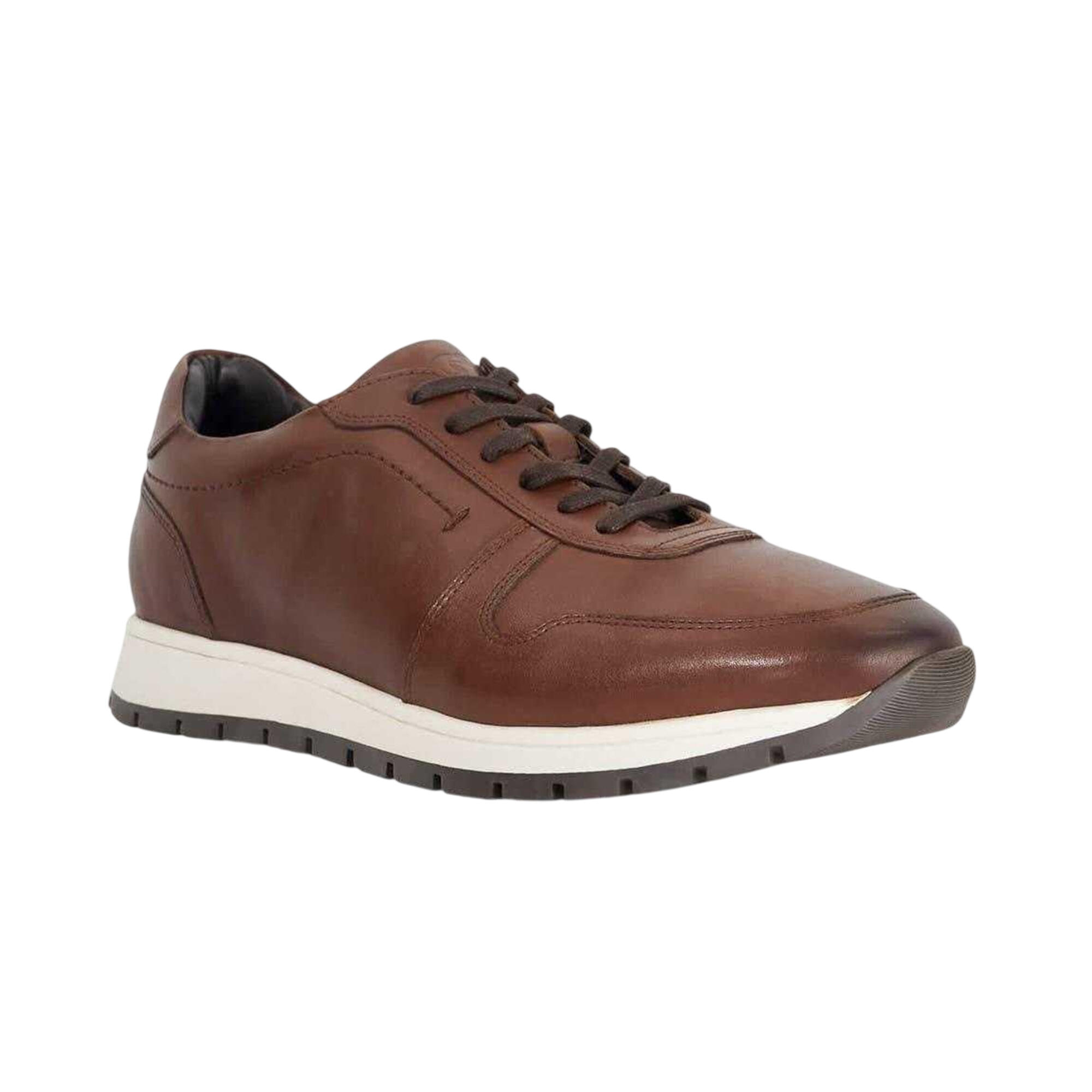 Dune London Mens Tris Leather Trainers