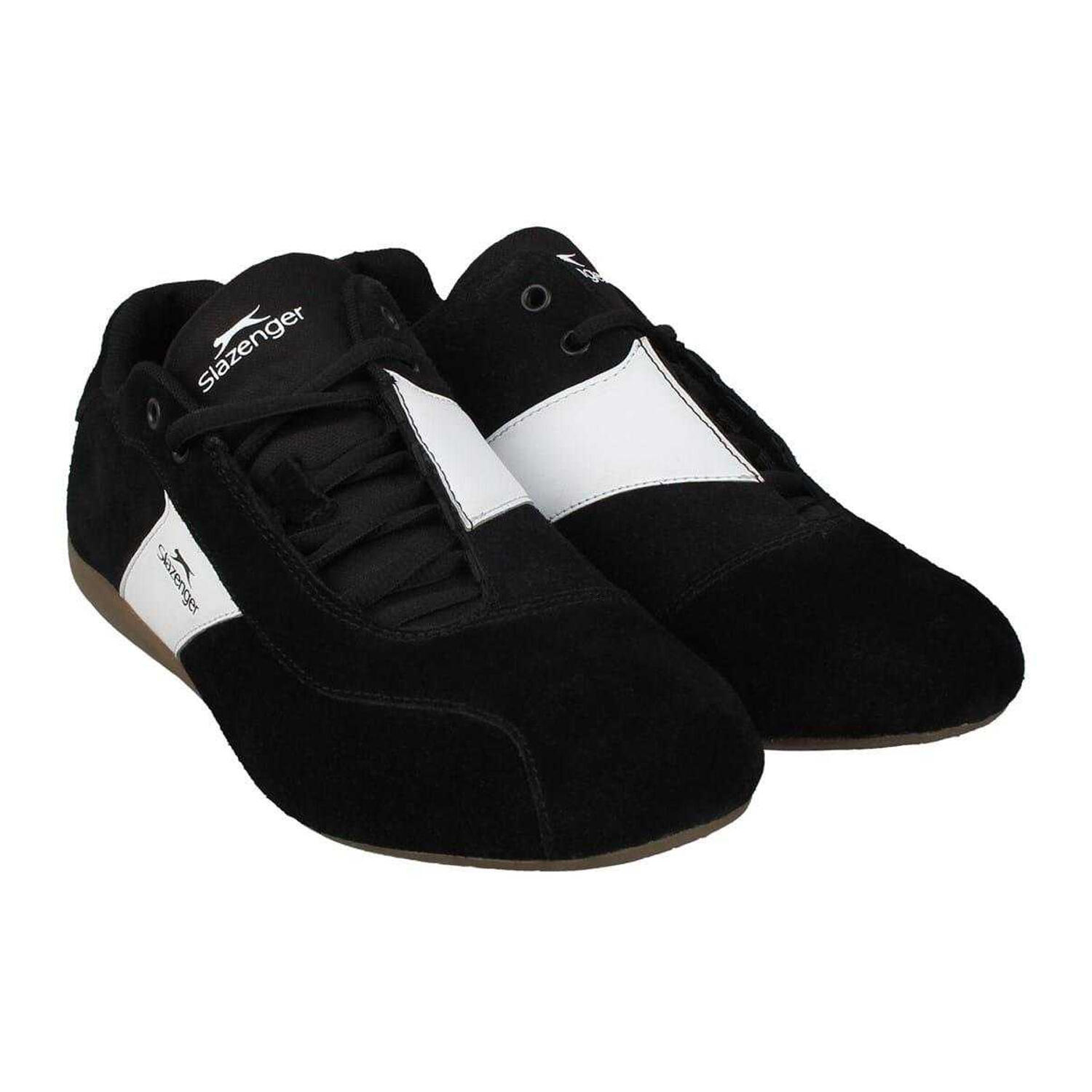Slazenger Mens Coast Diagonal Stripe Leather Flat Shoes