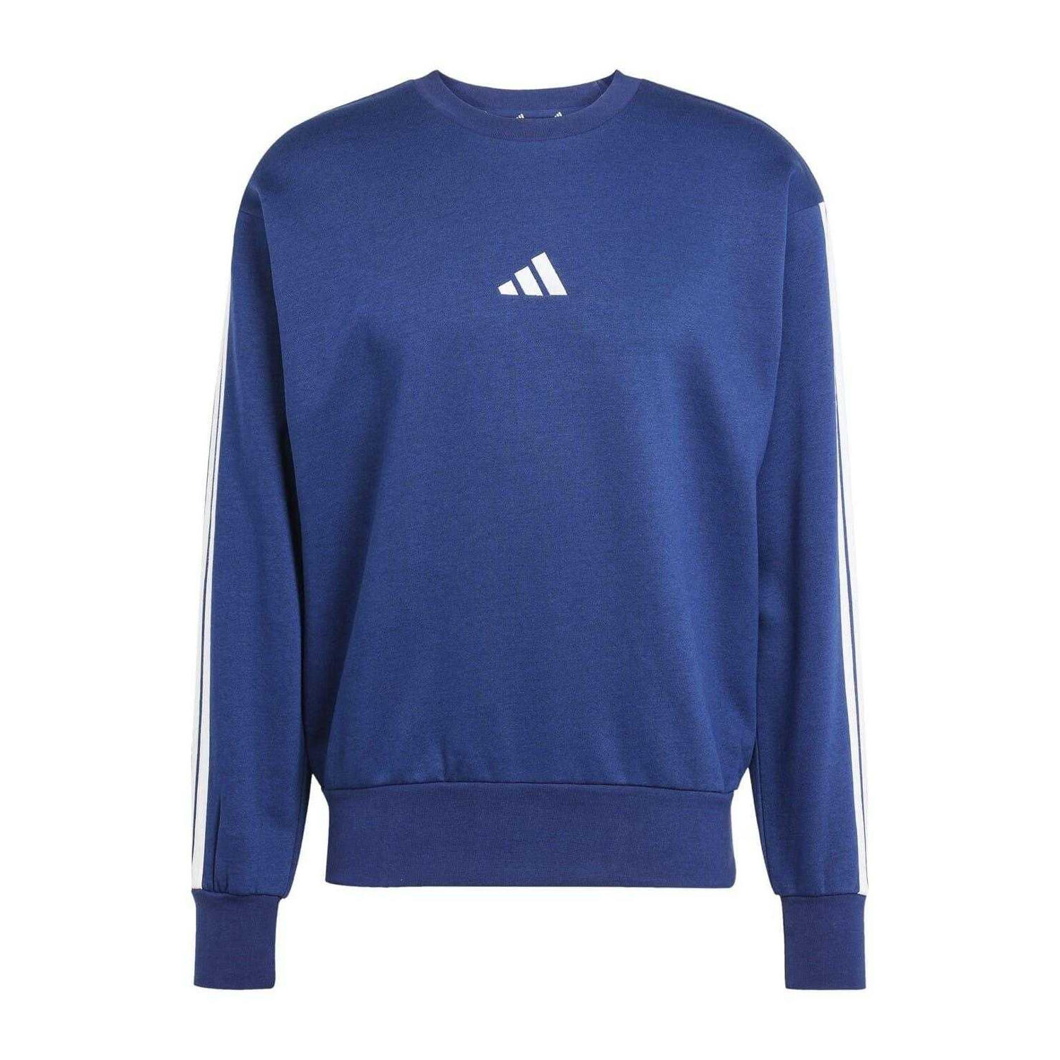 Adidas Mens Essentials 3 Stripes Fleece Sweatshirt