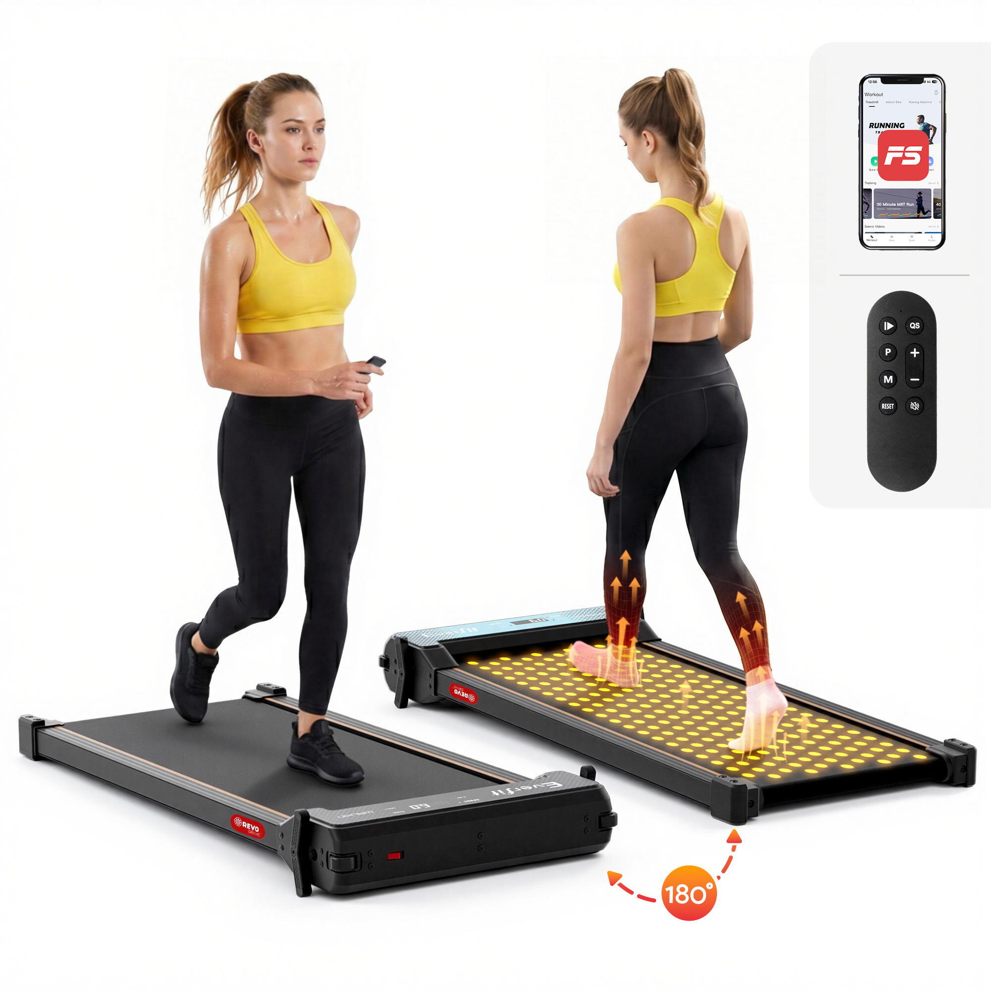 Everfit 2 in 1 Walking Pad Treadmill Dual-Sided Under Desk Treadmills with Foot