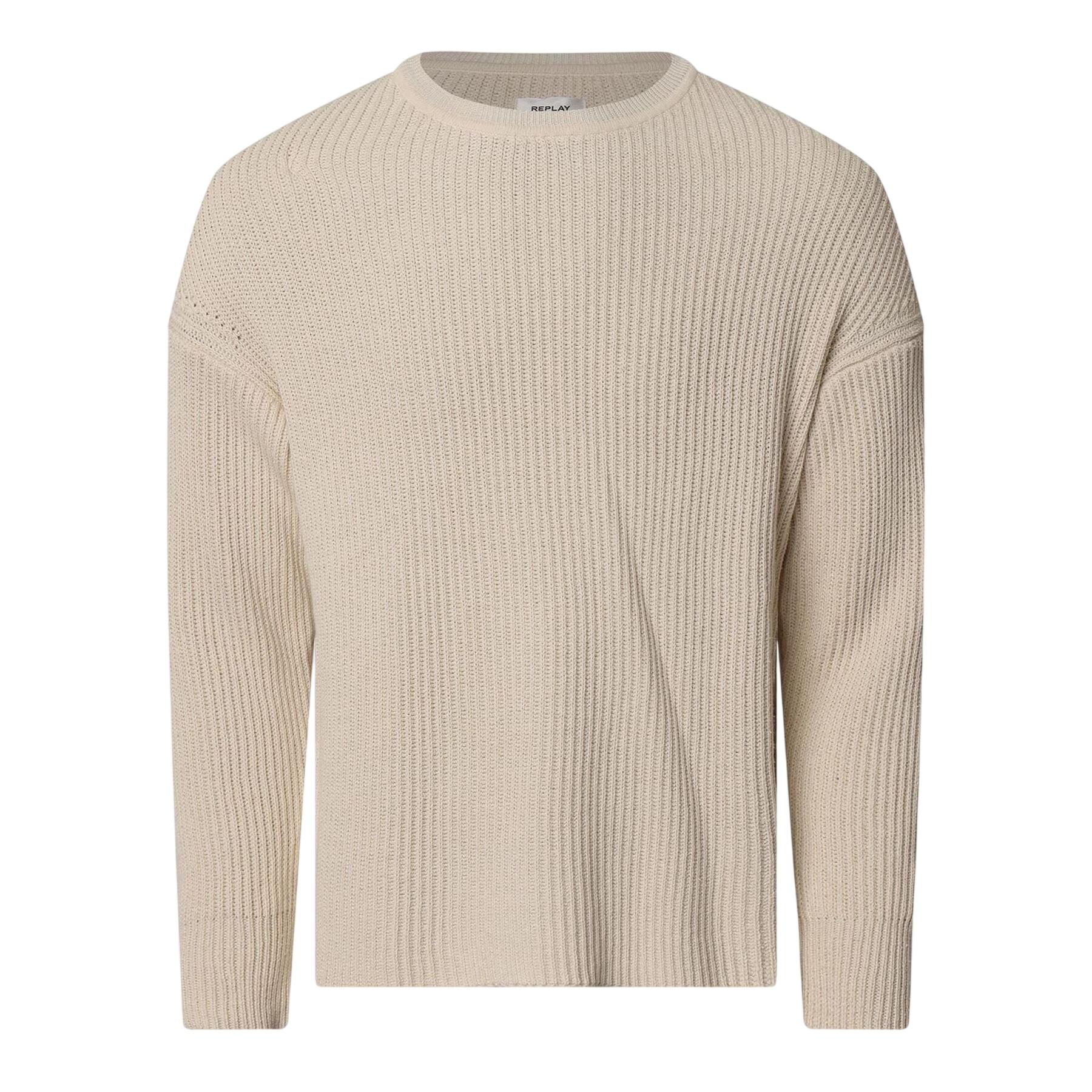 Replay Mens Ribbed Crew Neck Jumper