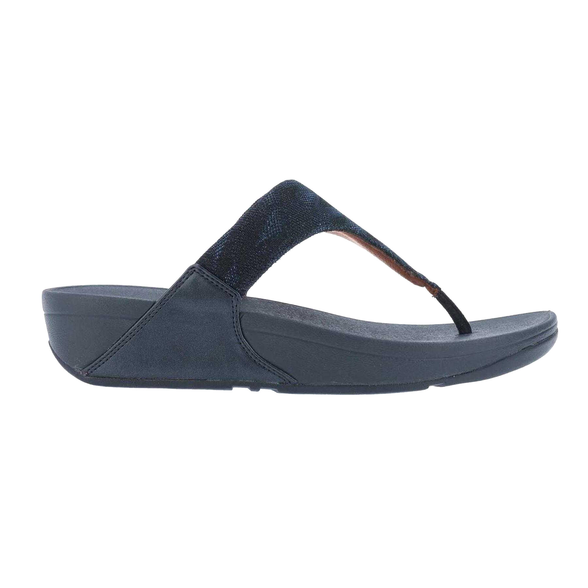 Fit Flop Womens/Ladies Lulu Glitz Toe Post Wedge Sandals