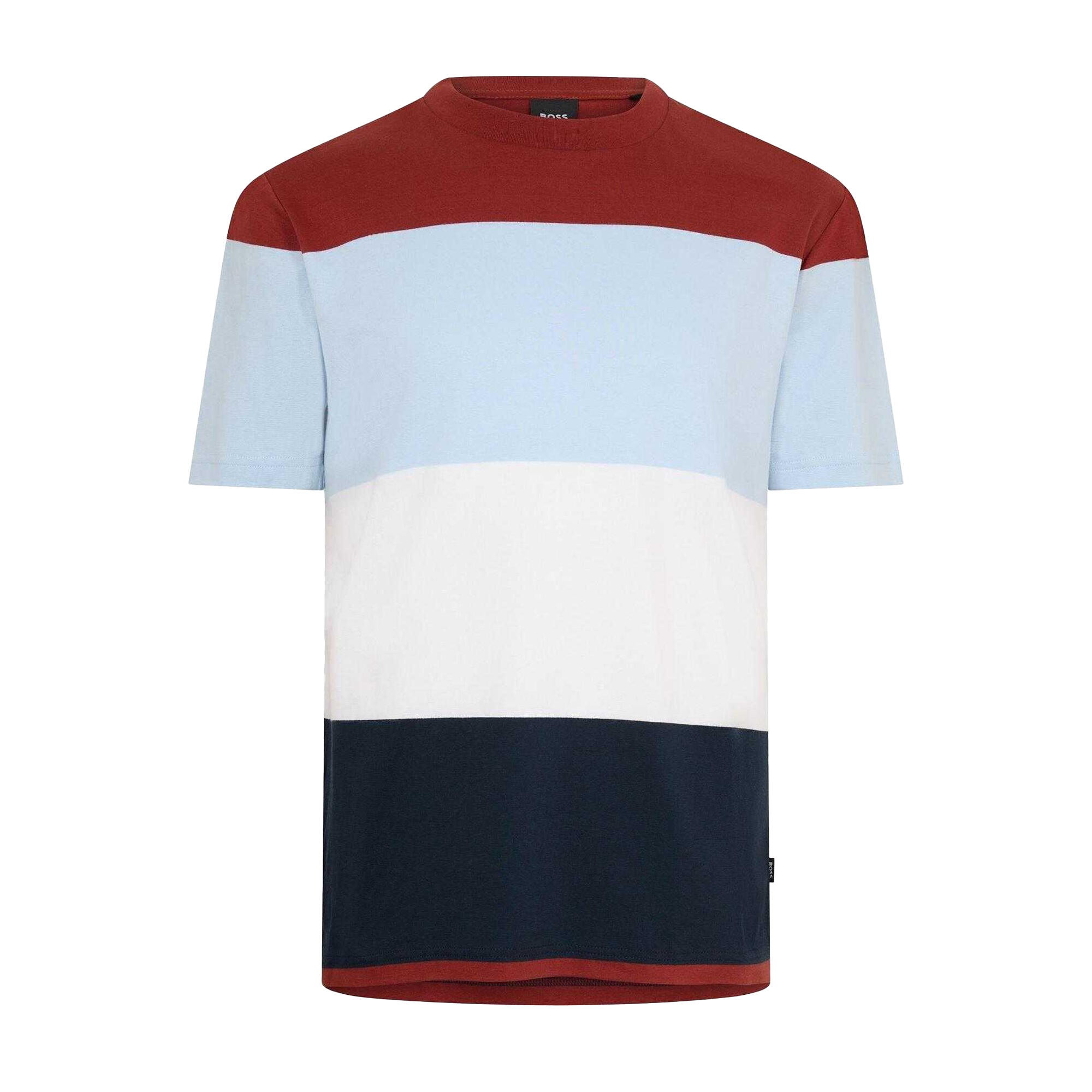 Boss Mens Tiburt 444 Colour Block Regular T-Shirt
