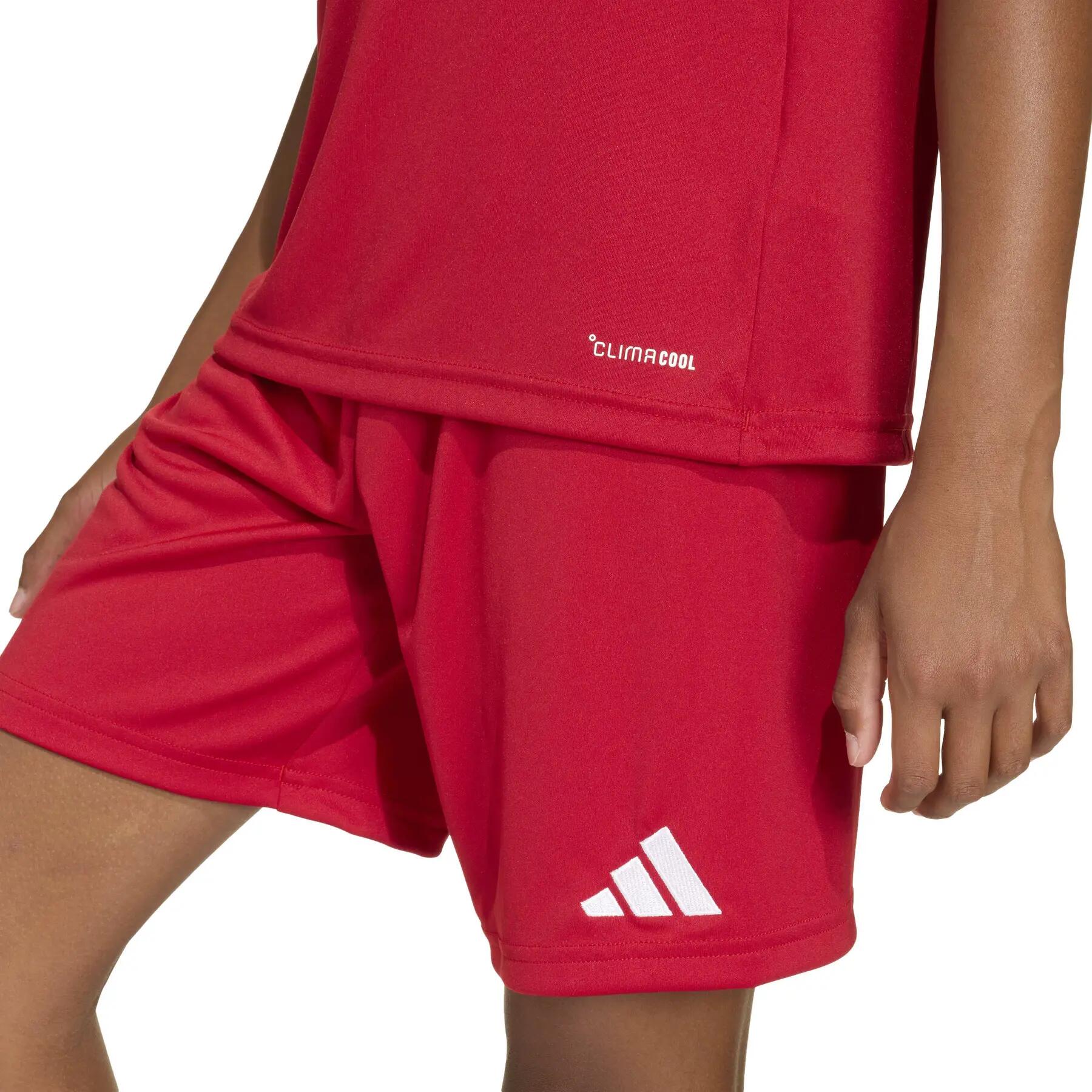 Camiseta de fútbol infantil Adidas Climacool de manga corta, roja, corte clásico 7/7