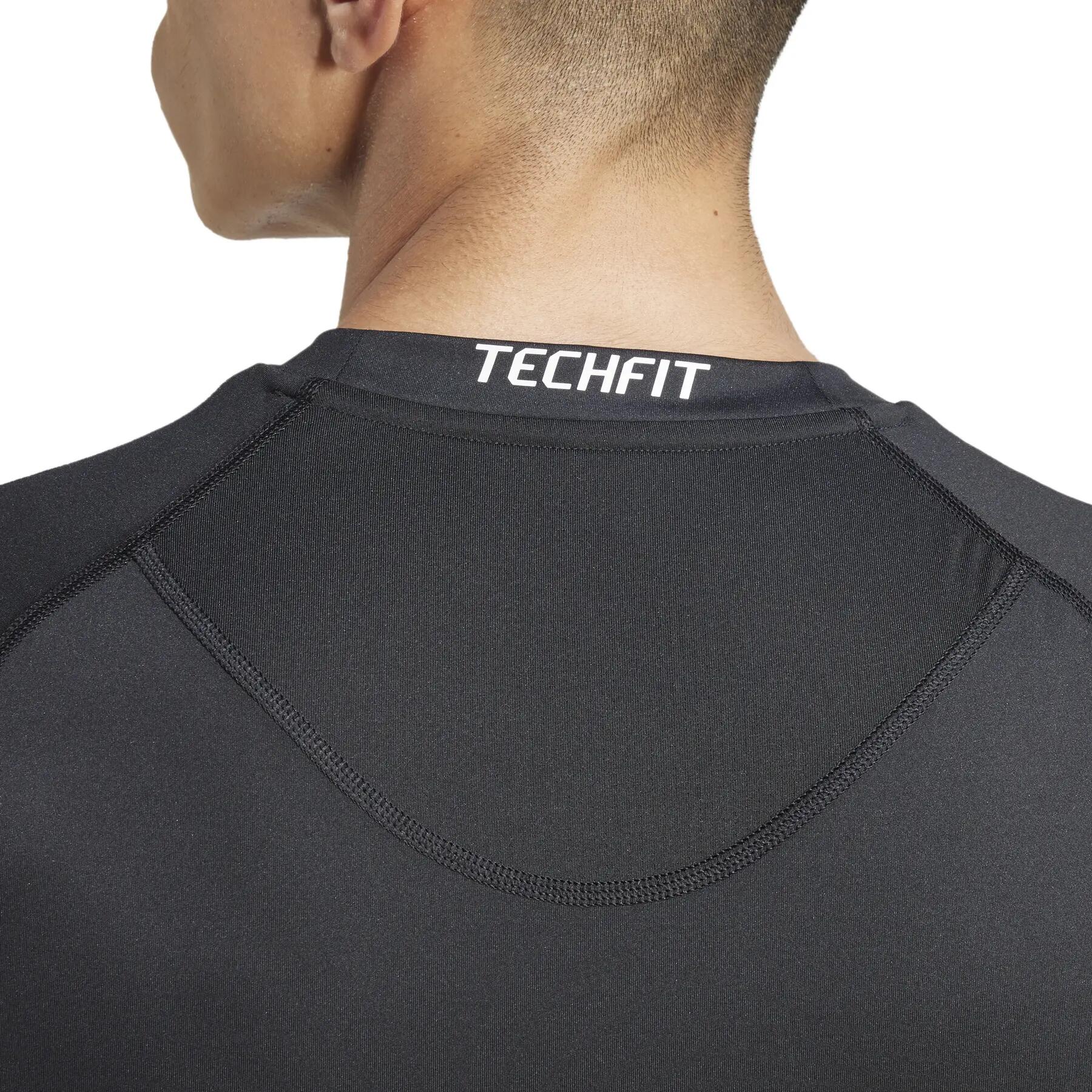 T-shirt de training 3 bandes compression TECHFIT 7/8