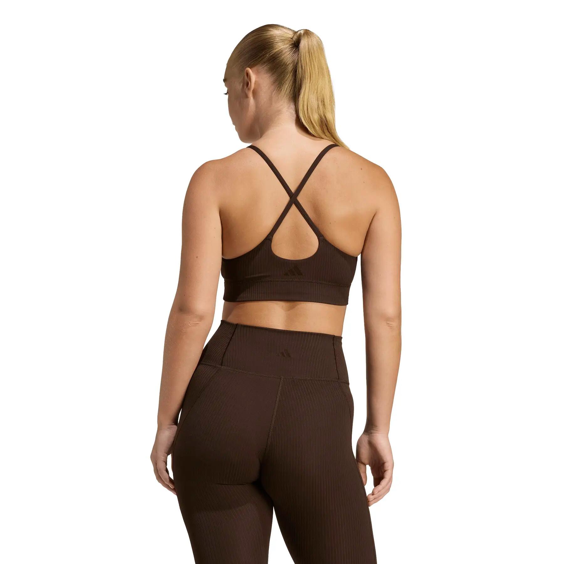 Brassière longue côtelée adidas All Me Maintien léger 7/8