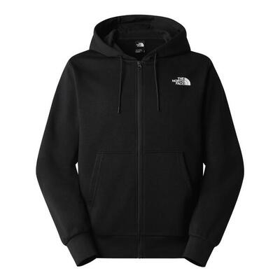 Sweater m simple dome light regular full zip hoo tnf heren zwart