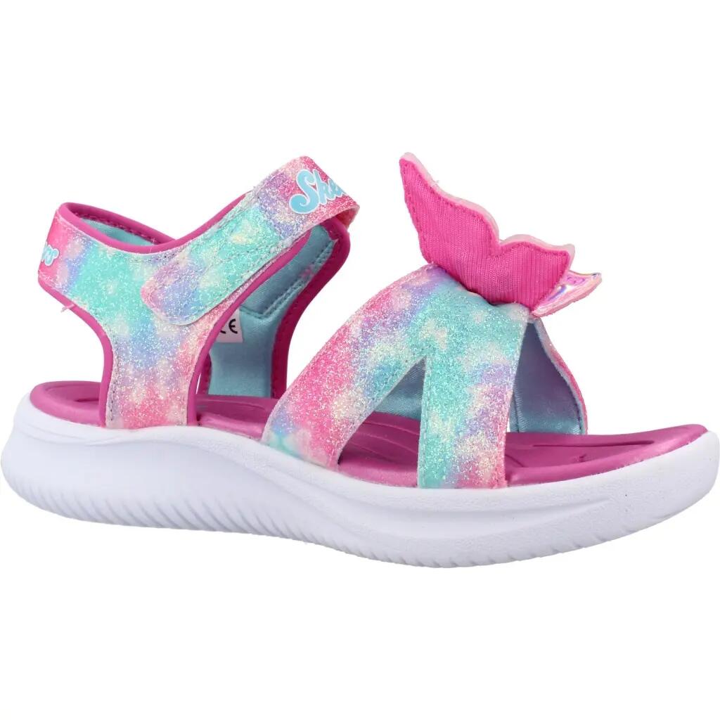 Sandales Skechers S Lights-jumpsters, Rose, Enfants 5/5